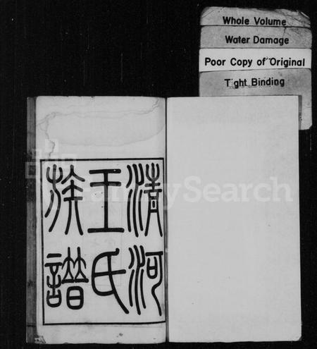 江苏王氏族谱-清河王氏族谱.pdf电子版插图1