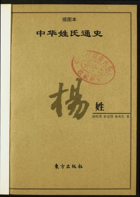 中国杨氏族谱-中华姓氏通史.杨姓.pdf电子版插图1