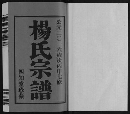 江苏杨氏族谱-杨氏宗谱.pdf电子版插图1