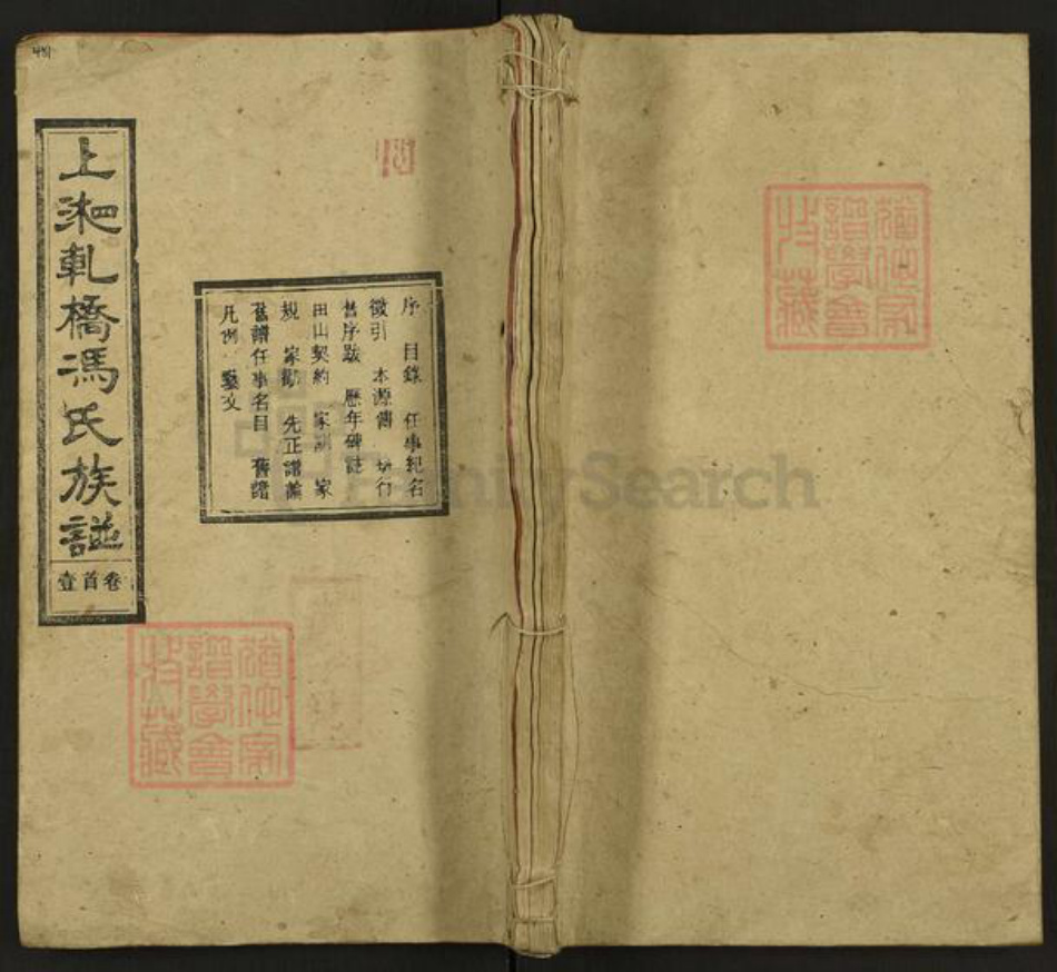 湖南省湘潭市湘乡市育塅乡冯氏上元堂族谱-上湘轧桥冯氏族谱.pdf电子版插图
