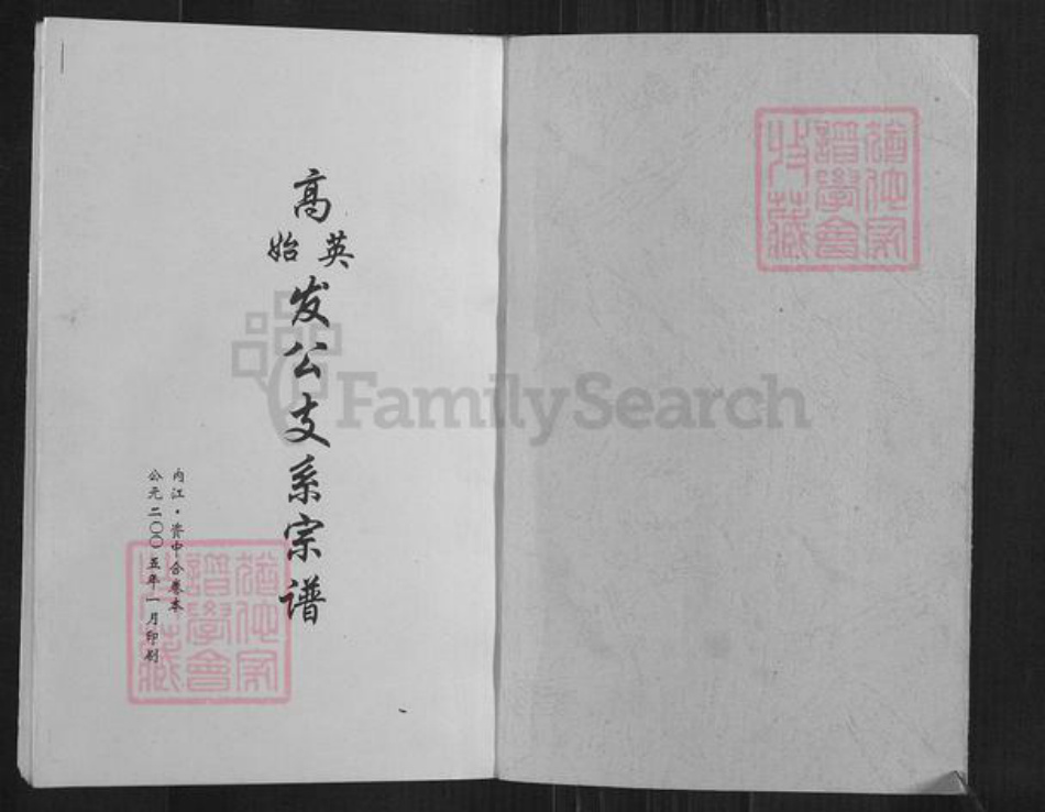 四川省内江市资中县银山镇高氏渤海堂族谱-高英始发公支系宗谱.pdf电子版插图1