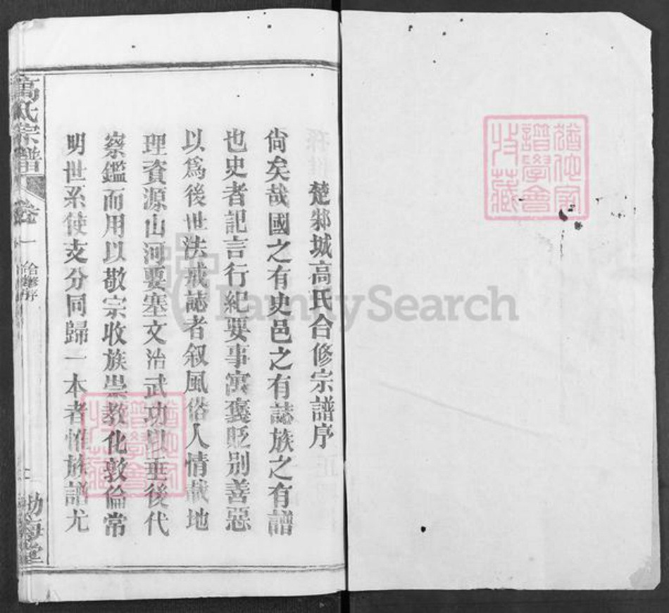 湖北省武汉市新洲区高氏渤海堂族谱-高氏宗谱.pdf电子版插图1