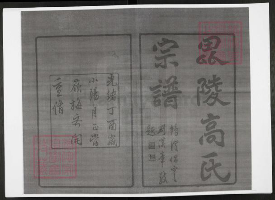 江苏省常州市高氏绿野堂族谱-普敦高氏宗谱.pdf电子版插图1