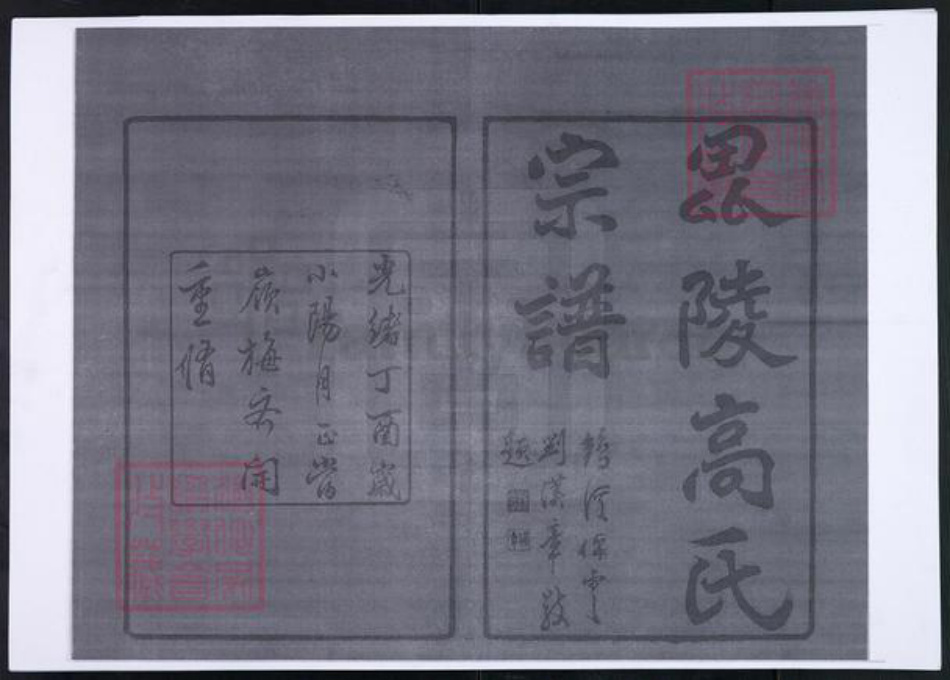 江苏省常州市高氏绿野堂族谱-普敦高氏宗谱.pdf电子版插图1