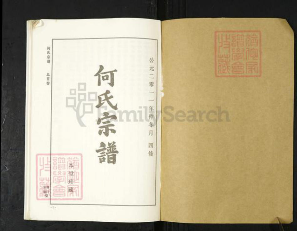 湖北省武汉市新洲区何氏德行堂族谱-何氏宗谱.pdf电子版插图1