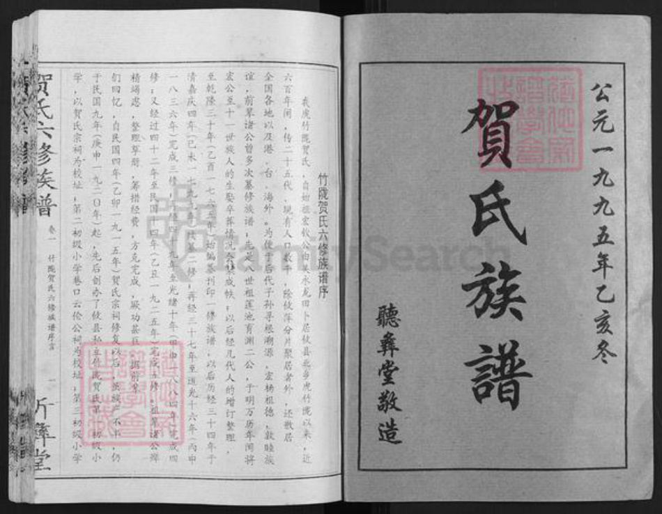 湖南省株洲市攸县新市镇贺氏听彝堂族谱-竹陇贺氏六修族谱.pdf电子版插图1