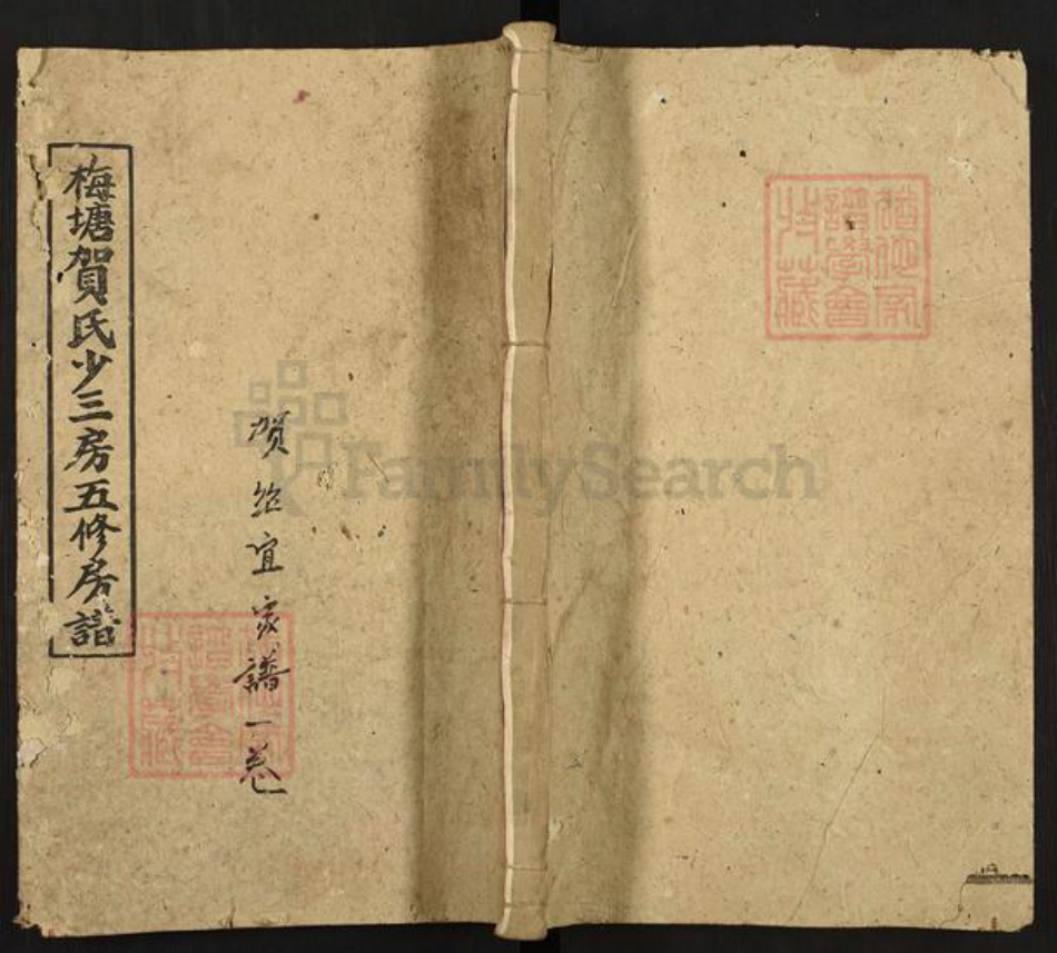 湖南省邵阳市隆回县岩口镇贺氏儒宗堂族谱-梅塘贺氏少三房五修房谱.贺绍宜家谱.pdf电子版插图