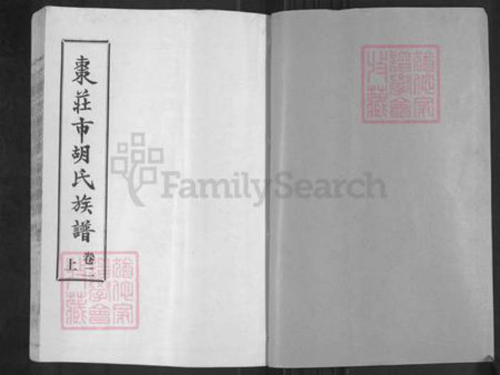 山东省枣庄市薛城区胡氏安定堂族谱-兰陵(今枣庄市)胡氏族谱.pdf电子版插图1