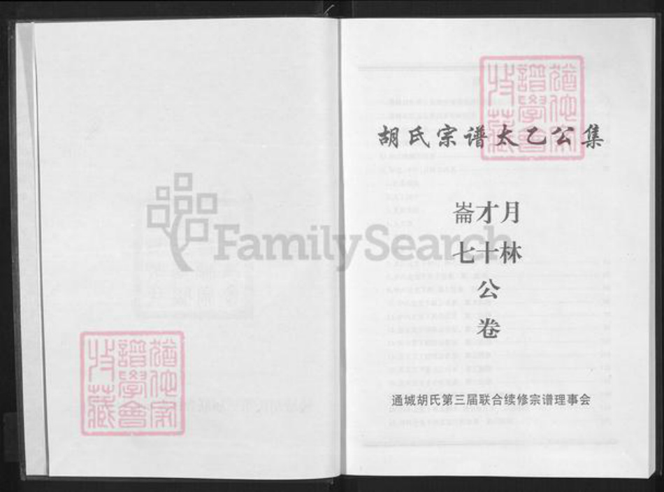 湖北省咸宁市通城县胡氏安定堂族谱-胡氏宗谱.pdf电子版插图3