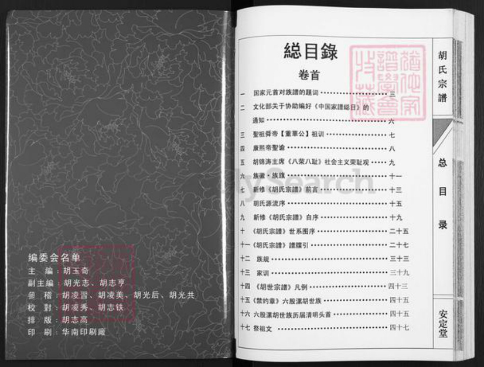 湖南省永州市道县梅花镇胡氏安定堂族谱-胡氏宗谱.pdf电子版插图1
