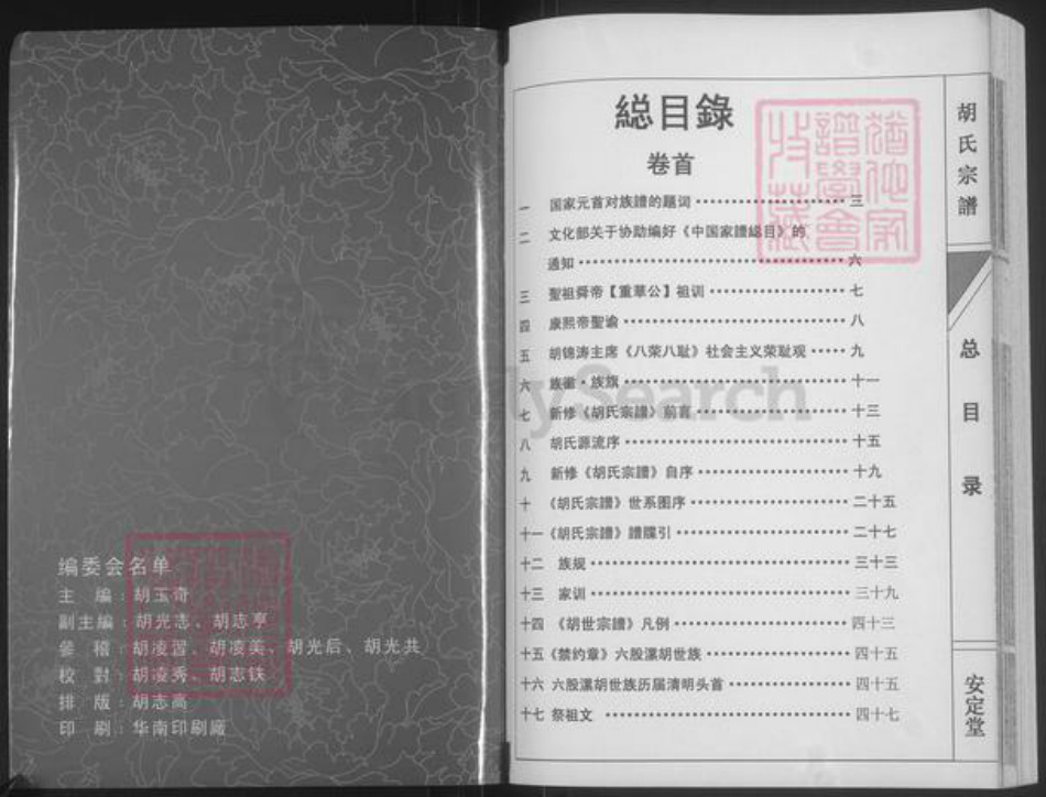 湖南省永州市道县梅花镇胡氏安定堂族谱-胡氏宗谱.pdf电子版插图1