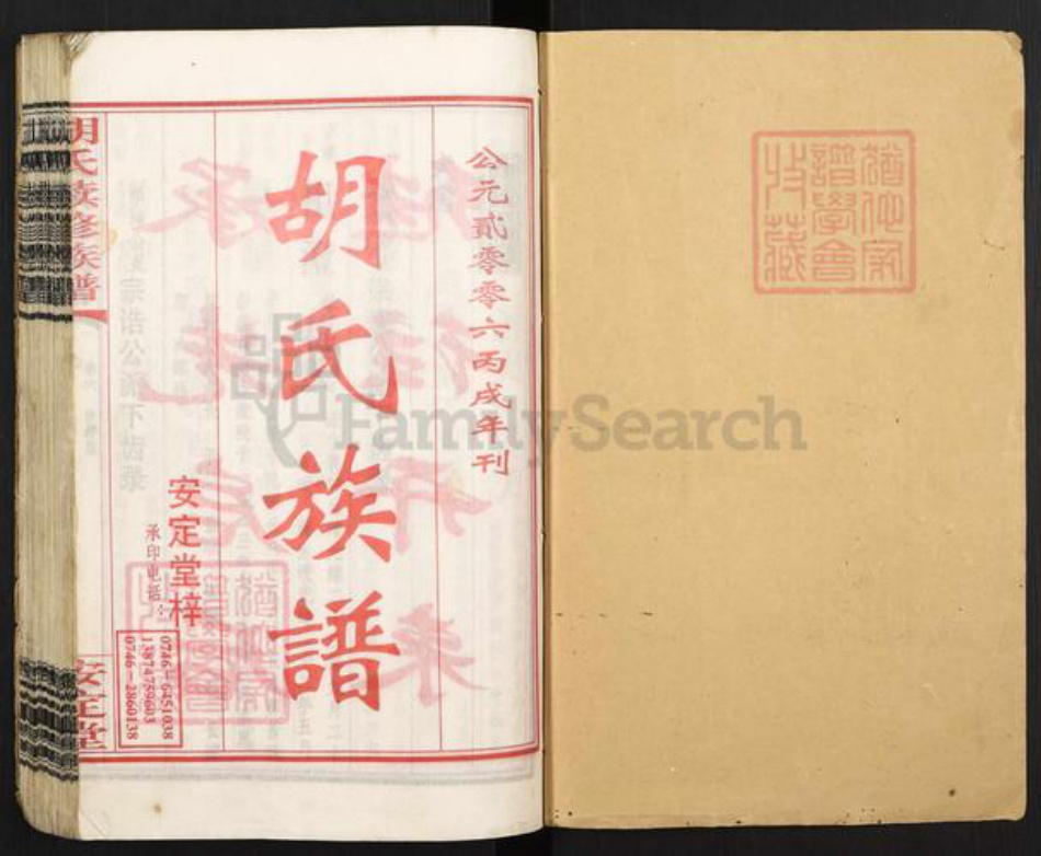 湖南省永州市零陵区胡氏安定堂族谱-零陵邮亭墟胡氏族谱.pdf电子版插图1
