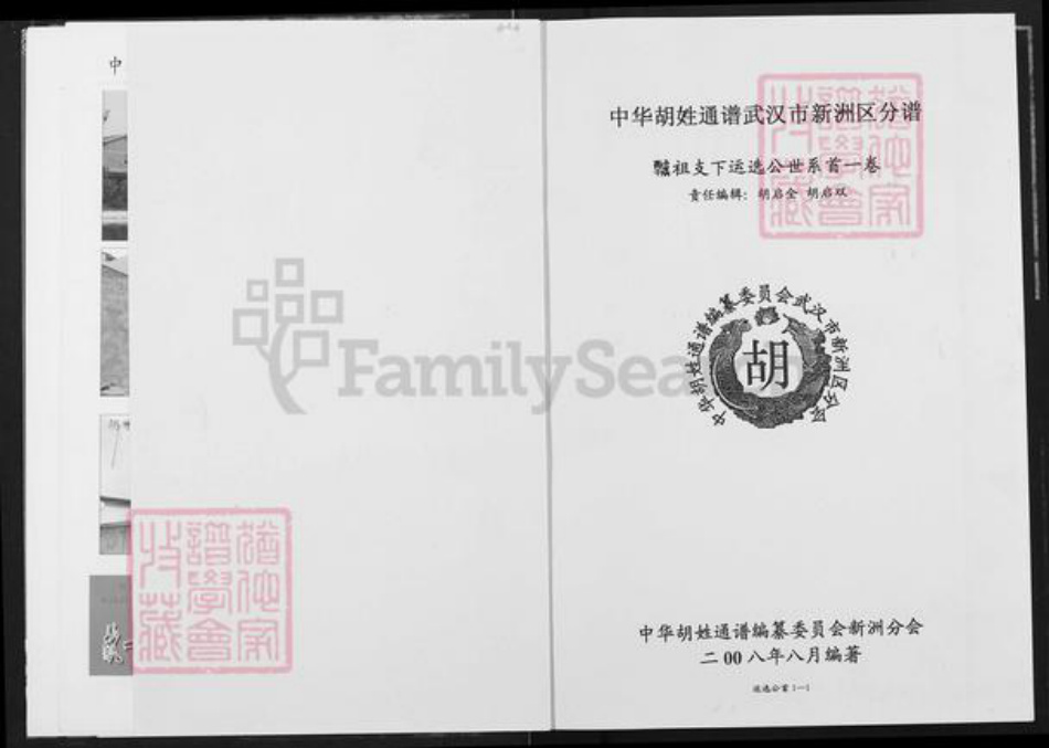 湖北省武汉市新洲区胡氏安定堂族谱-中华胡姓通谱.武汉市新洲区分谱.pdf电子版插图5