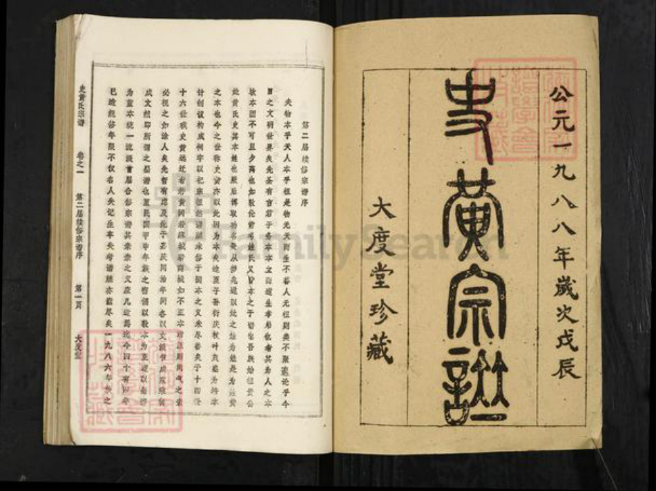 湖北省武汉市新洲区黄氏大度堂族谱-史黄氏宗谱.pdf电子版插图1
