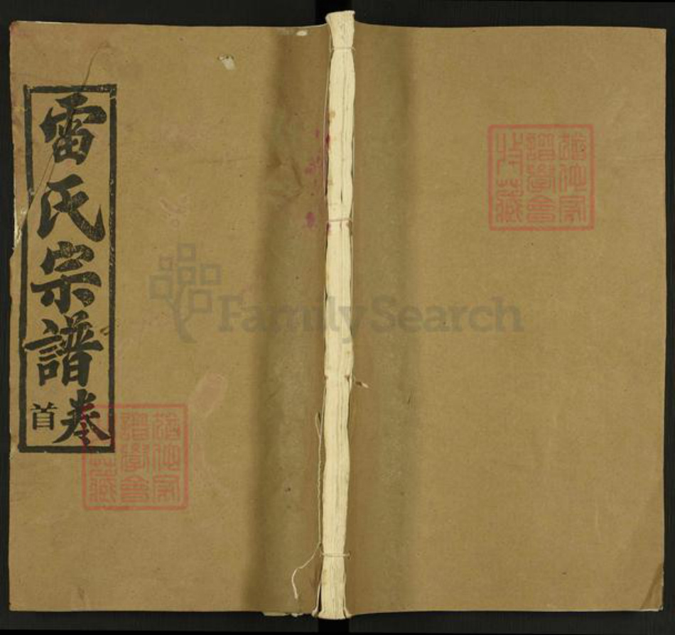 湖北省武汉市黄陂区李家集街道雷氏研易堂族谱-雷氏宗谱.pdf电子版