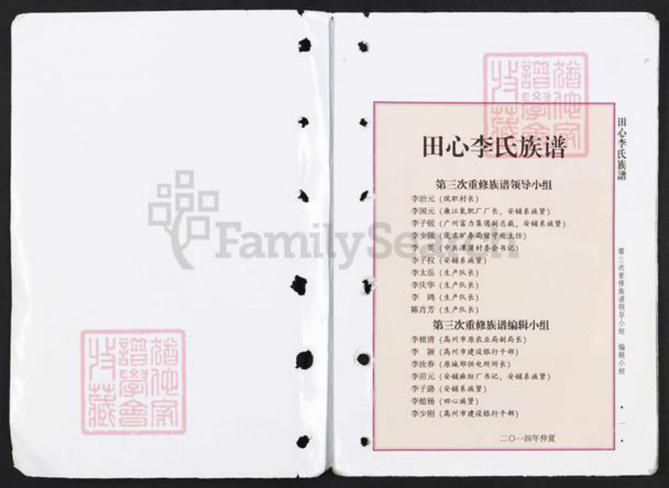广东省茂名市高州市根子镇李氏族谱-田心李氏族谱.pdf电子版插图1
