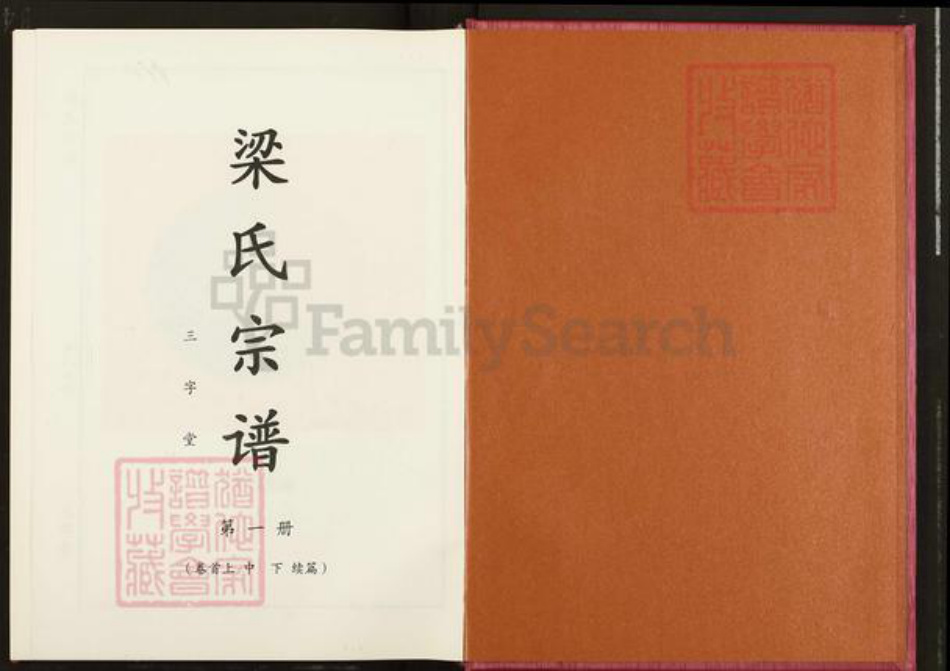 湖北省武汉市洪山区梁氏三字堂族谱-梁氏宗谱.pdf电子版插图1