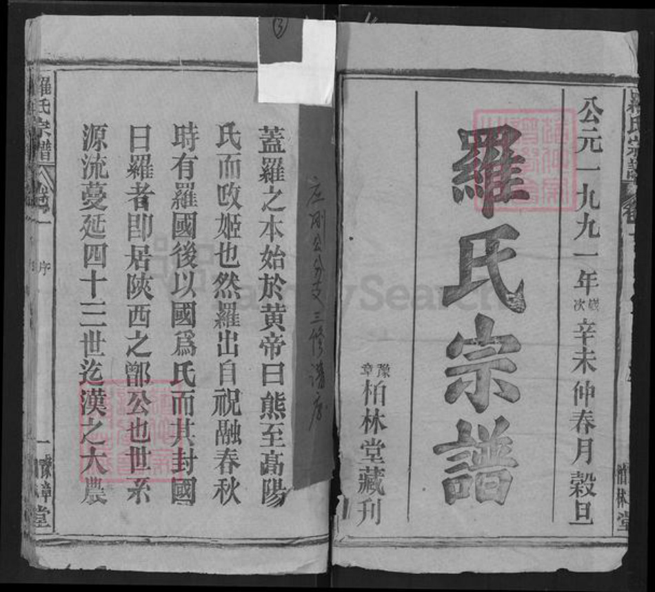 湖北省罗氏柏林堂族谱-罗氏宗谱.pdf电子版插图1