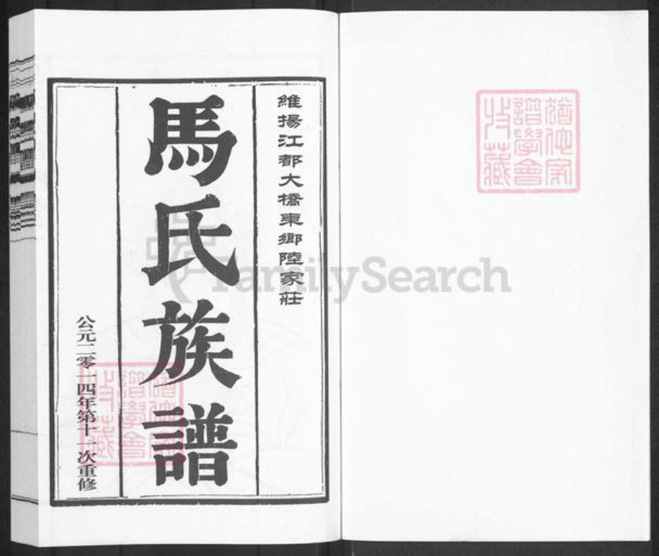 江苏省扬州市江都区大桥镇马氏族谱-马氏族谱.pdf电子版插图1