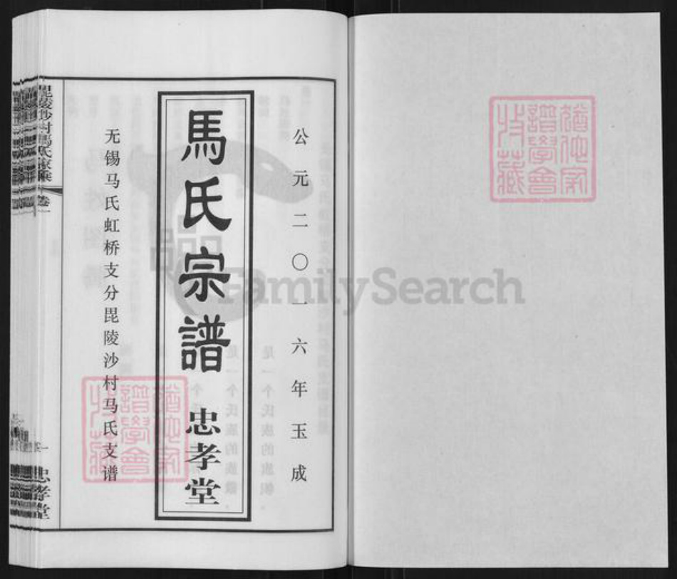 江苏省常州市天宁区郑陆镇马氏忠孝堂族谱-毗陵沙村马氏家乘.pdf电子版插图1