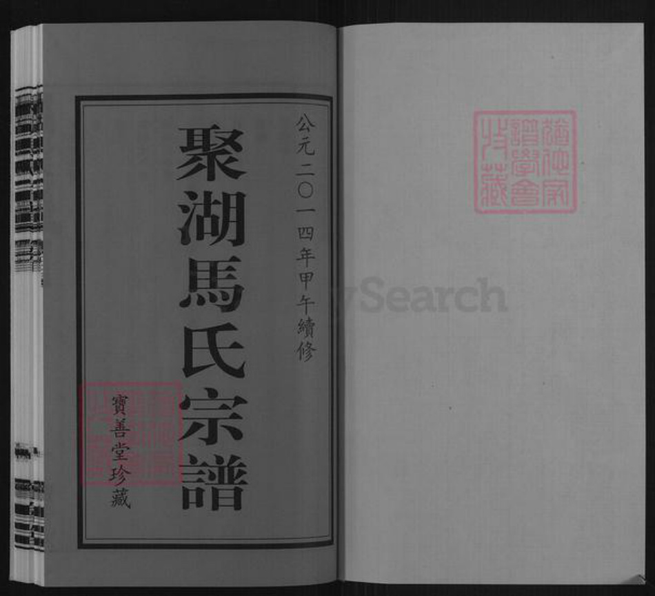 江苏省常州市武进县马氏宝善堂族谱-聚湖马氏宗谱.pdf电子版插图1