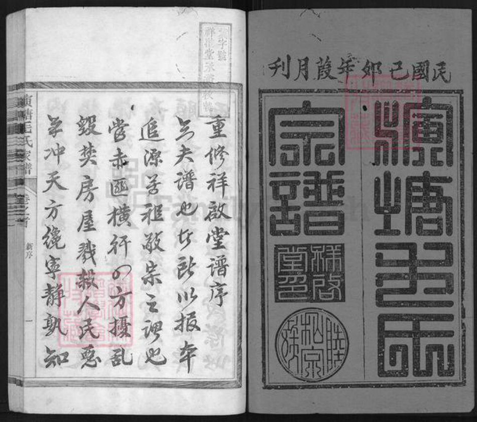 浙江省杭州市淳安县县毛氏祥启堂族谱-演塘毛氏家谱.pdf电子版插图1