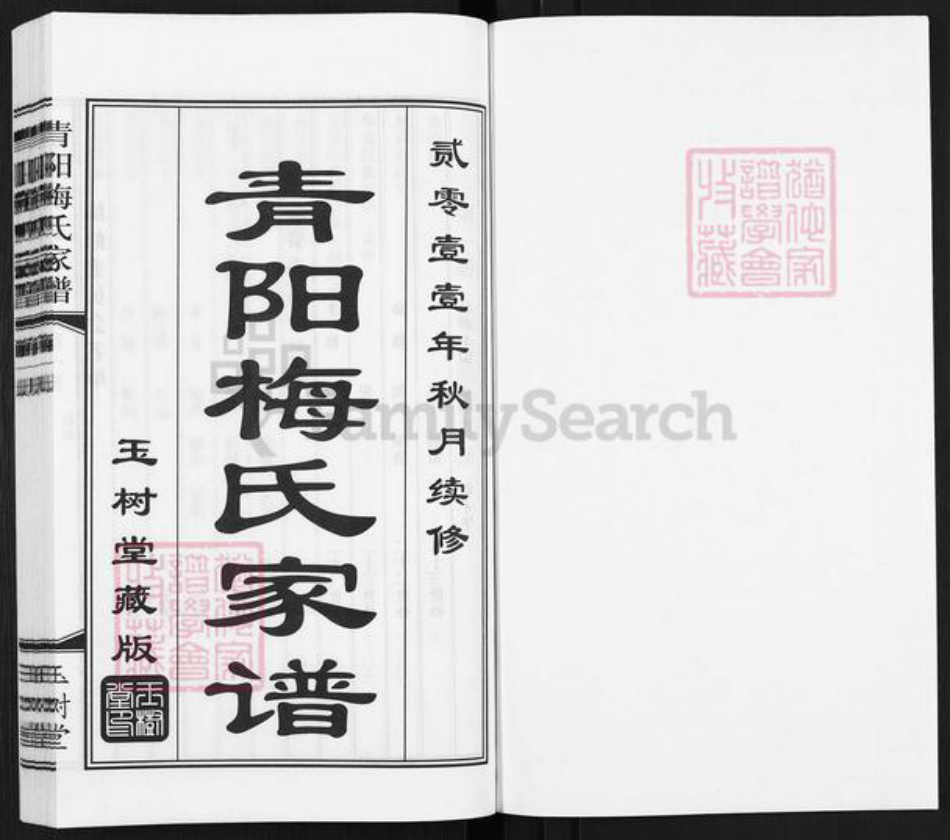 江苏省无锡市江阴市青阳镇梅氏玉树堂族谱-江苏江阴下庄坝支.梅氏家谱.pdf电子版插图1