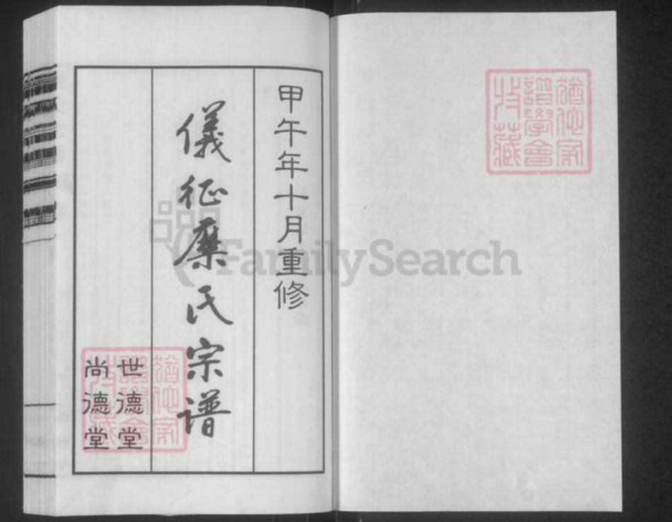 江苏省扬州市仪征市刘集镇糜氏世德堂族谱-仪征糜氏宗谱.pdf电子版插图1