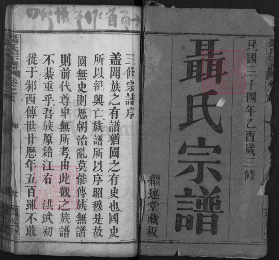 湖北省武汉市新洲区聂氏继述堂族谱-聂氏宗谱.pdf电子版插图1