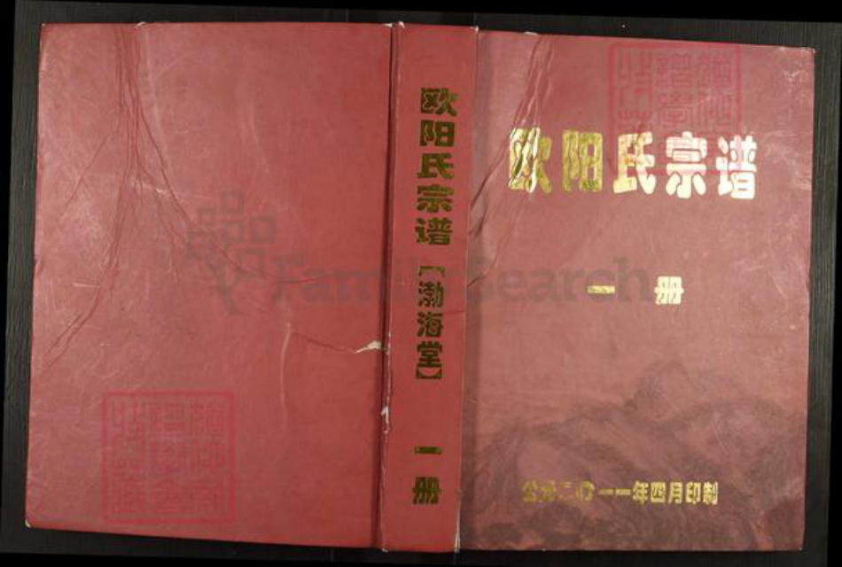 湖北省武汉市蔡甸区欧阳氏渤海堂族谱-欧阳氏宗谱.pdf电子版插图