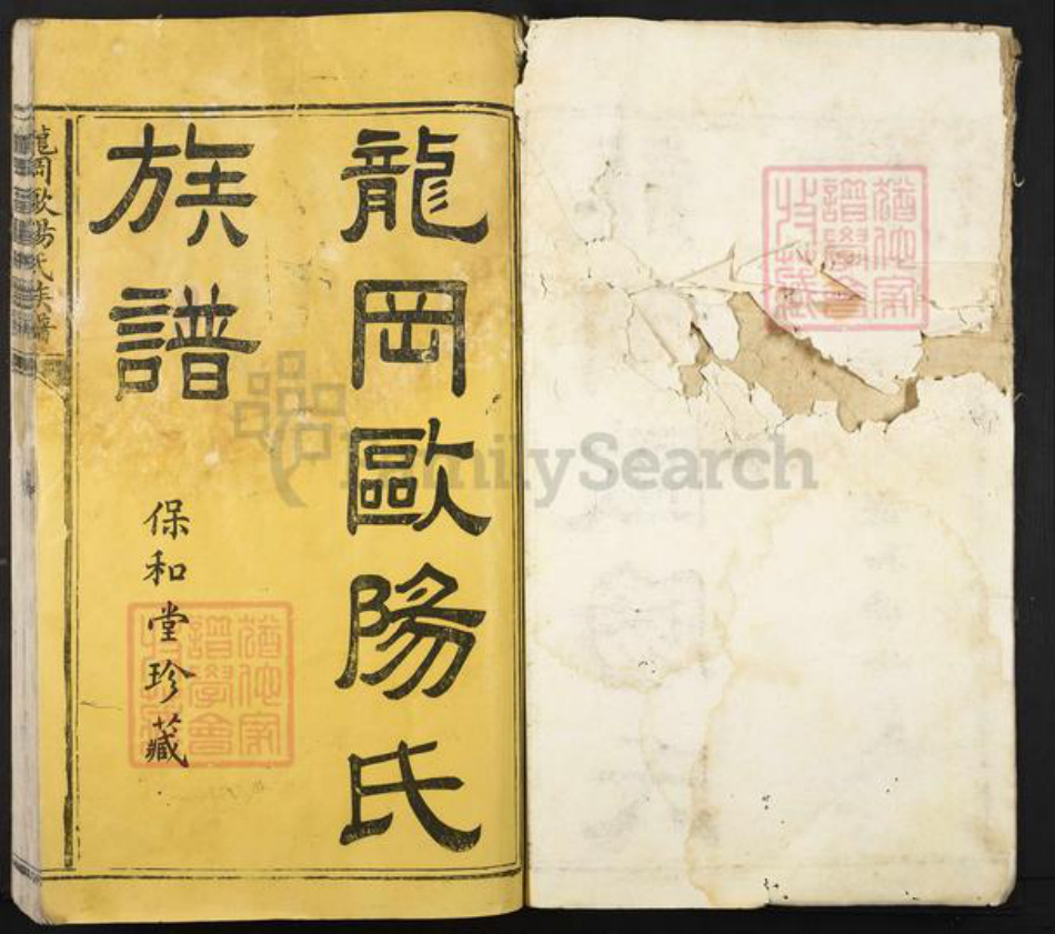 江西省吉安市吉安县登龙乡欧阳氏保和堂族谱-龙冈欧阳氏族谱.pdf电子版插图1