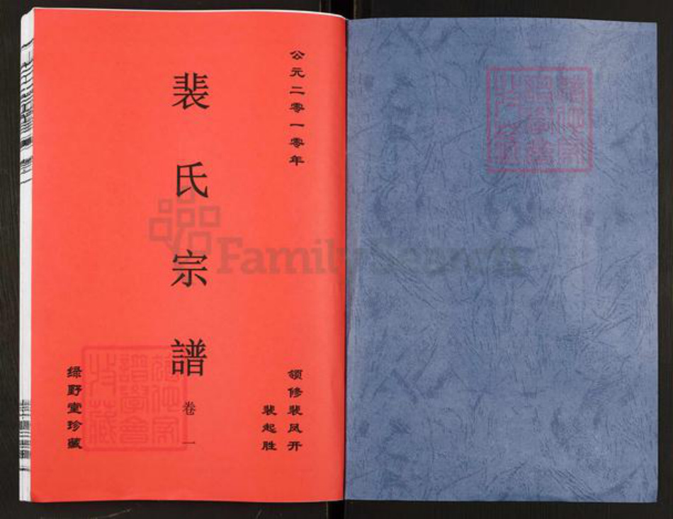 安徽省合肥市肥东县梁园镇裴氏绿野堂族谱-裴氏宗谱.pdf电子版插图1