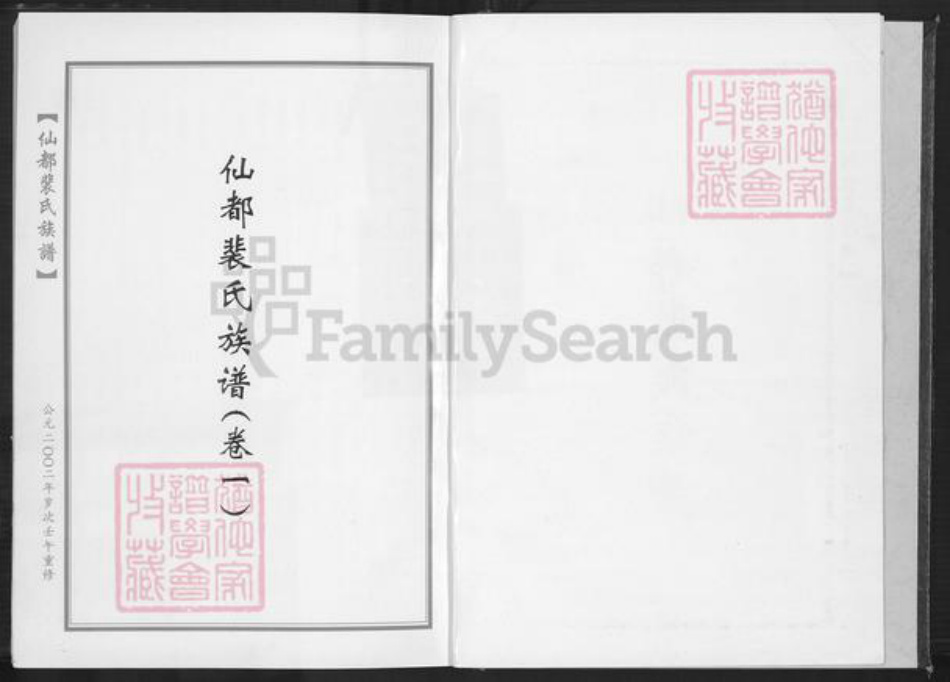 福建省泉州市安溪县湖头镇裴氏族谱-仙都裴氏族谱.pdf电子版插图2