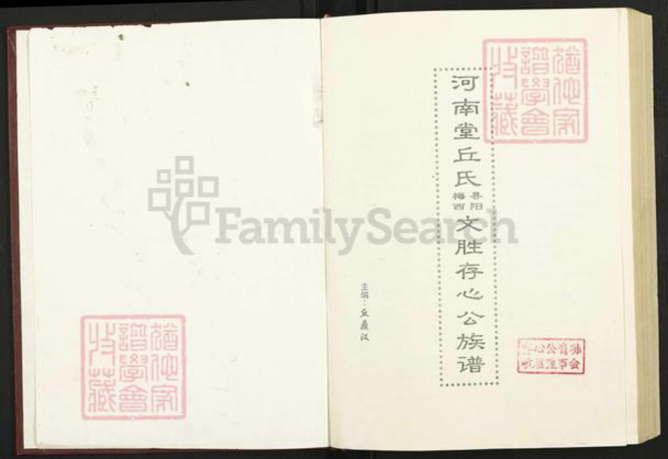 广东省梅州市梅江区丘氏河南堂族谱-河南堂丘氏梅县西阳文胜存心公族谱.pdf电子版插图1