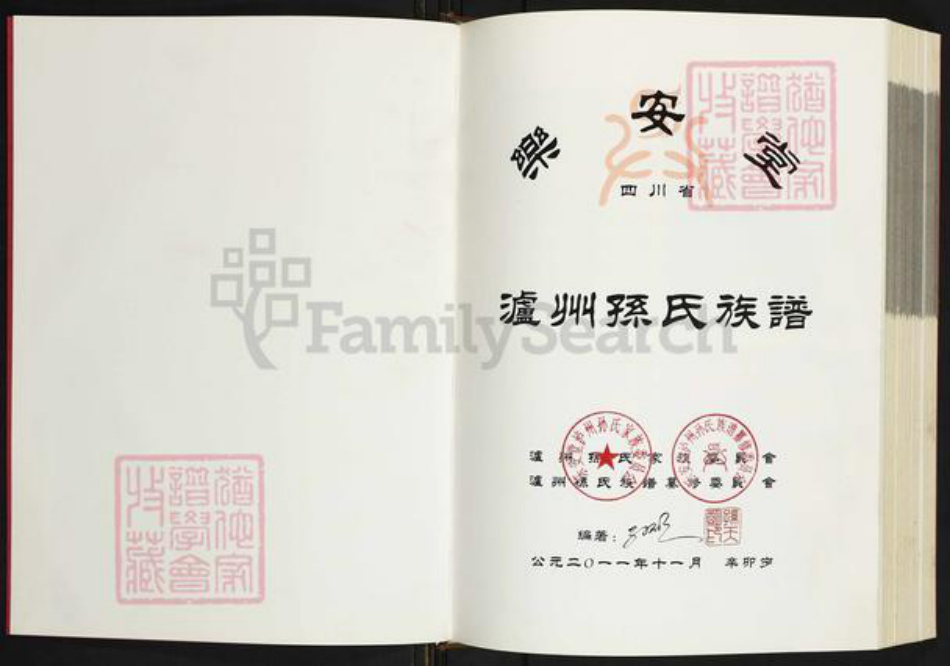 四川省泸州市龙马潭区孙氏乐安堂族谱-四川.泸州孙氏族谱.pdf电子版插图1