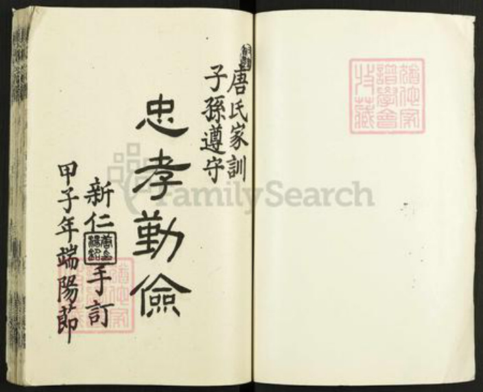 湖北省黄冈市麻城市唐氏族谱-唐氏宗谱.pdf电子版插图1
