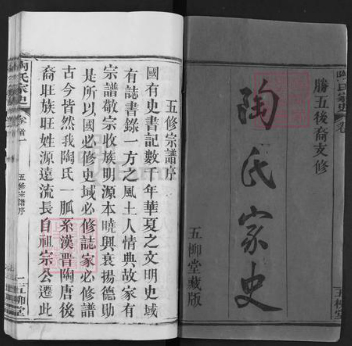 湖北省黄冈市浠水县团陂镇陶氏五柳堂族谱-陶氏家史.pdf电子版插图1