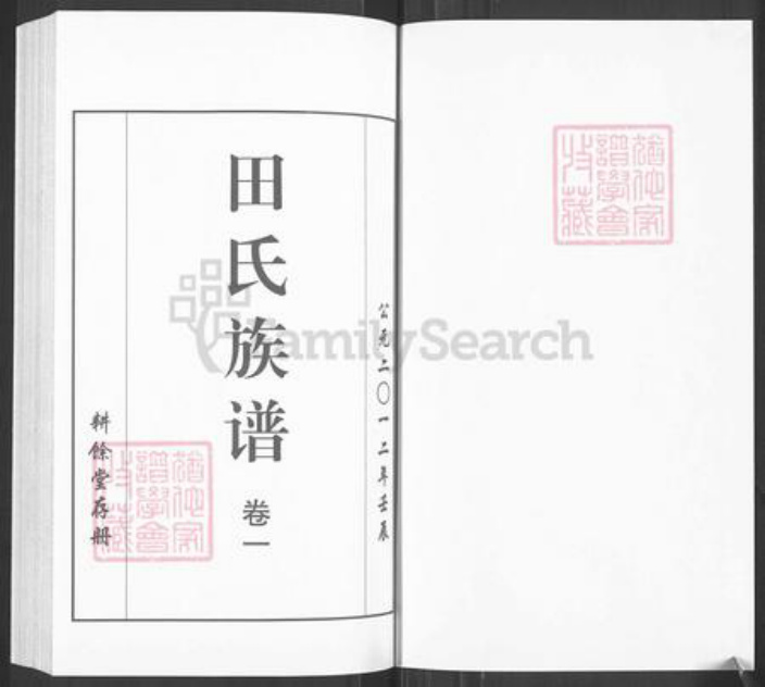 山东省临沂市沂水县田氏耕余堂族谱-田氏族谱.pdf电子版插图1