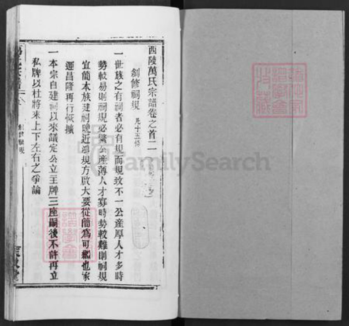 湖北省武汉市黄陂区万氏天启堂族谱-万氏宗谱.pdf电子版插图1