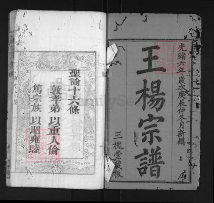 湖北省黄冈市团风县团风镇王氏三槐堂族谱-王杨宗谱.pdf电子版插图1