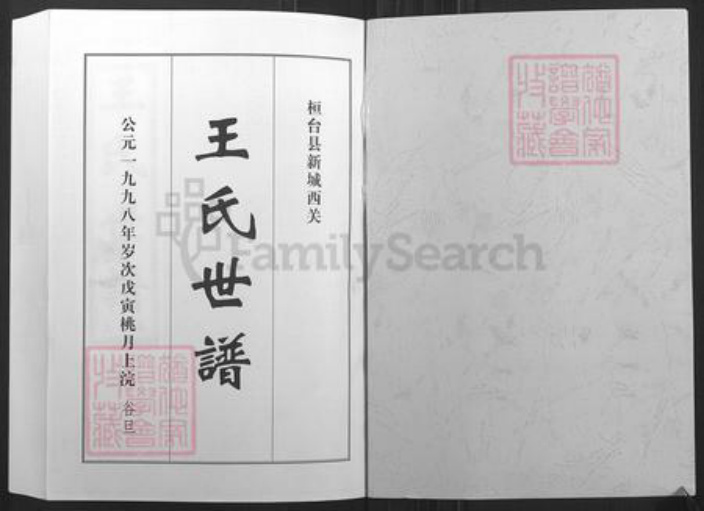 山东省淄博市桓台县新城镇王氏族谱-王氏世谱.pdf电子版插图1