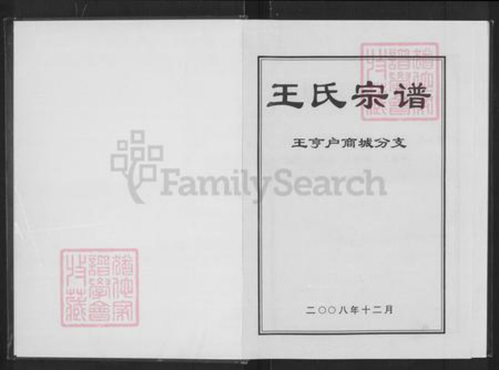 河南省信阳市商城县王氏族谱-王氏宗谱.王亨户商城分支.pdf电子版插图1