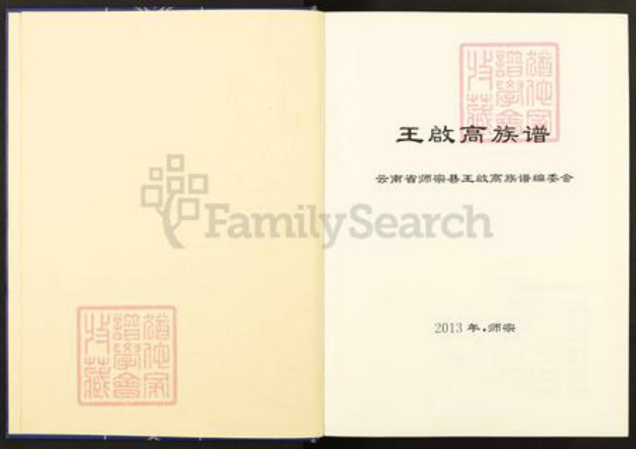 云南省曲靖市师宗县云南省曲靖市师宗县王氏三槐堂族谱-王启高族谱.pdf电子版插图1