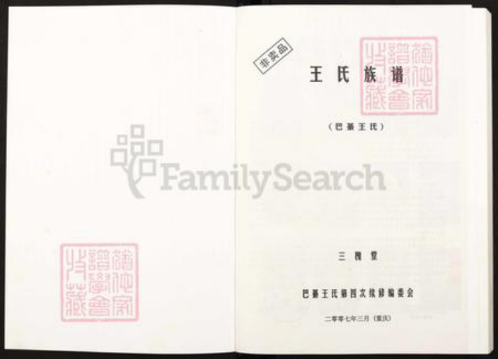 重庆市巴南区巴县安澜镇王氏三槐堂族谱-王氏族谱(巴綦王氏).pdf电子版插图2
