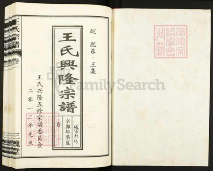 安徽省合肥市王氏三槐堂族谱-王氏宗谱.pdf电子版插图1
