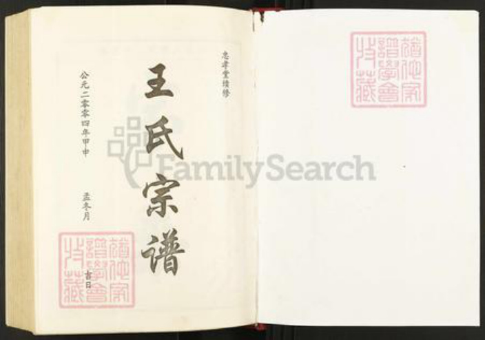 江西省九江市德安县爱民乡王氏忠孝堂族谱-王氏宗谱.pdf电子版插图1