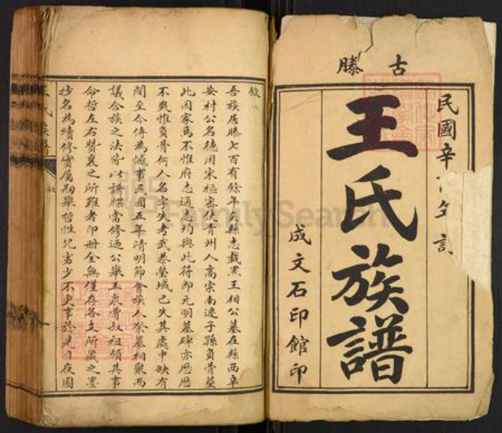 山东省威海市文登市王氏族谱-古滕王氏族谱.pdf电子版插图1