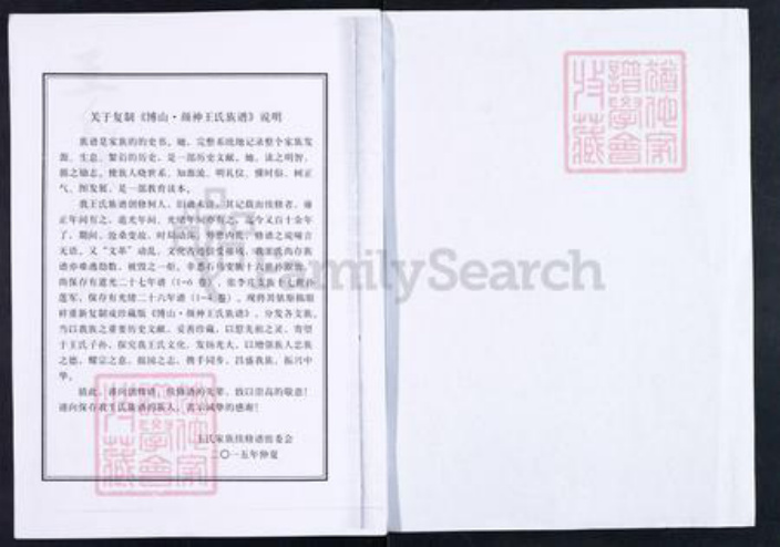 山东省淄博市博山区王氏族谱-博山颜神王氏族谱.pdf电子版插图1