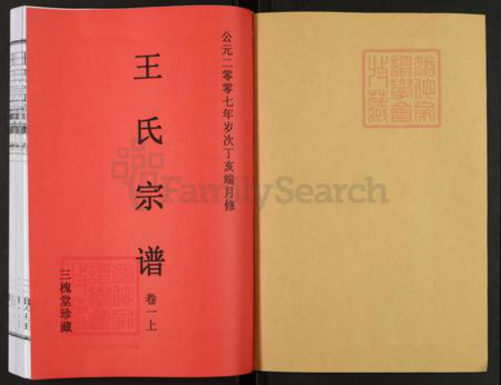 安徽省合肥市肥东县石塘镇王氏三槐堂族谱-王氏宗谱.pdf电子版插图1