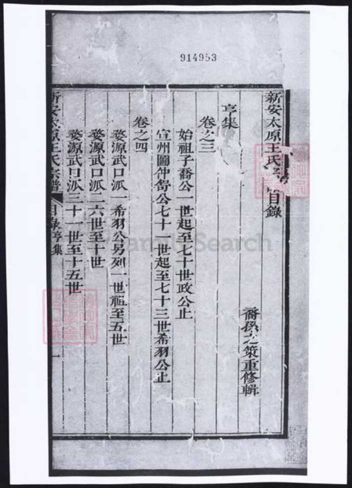 安徽省黄山市歙县王氏族谱-新安太原王氏宗谱.pdf电子版插图1